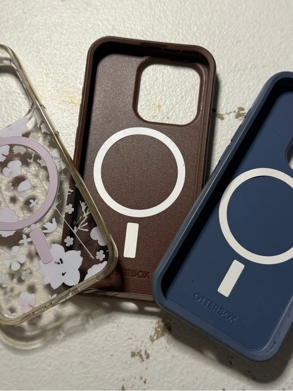 Brown Leather-Look case iPhone 15 pro